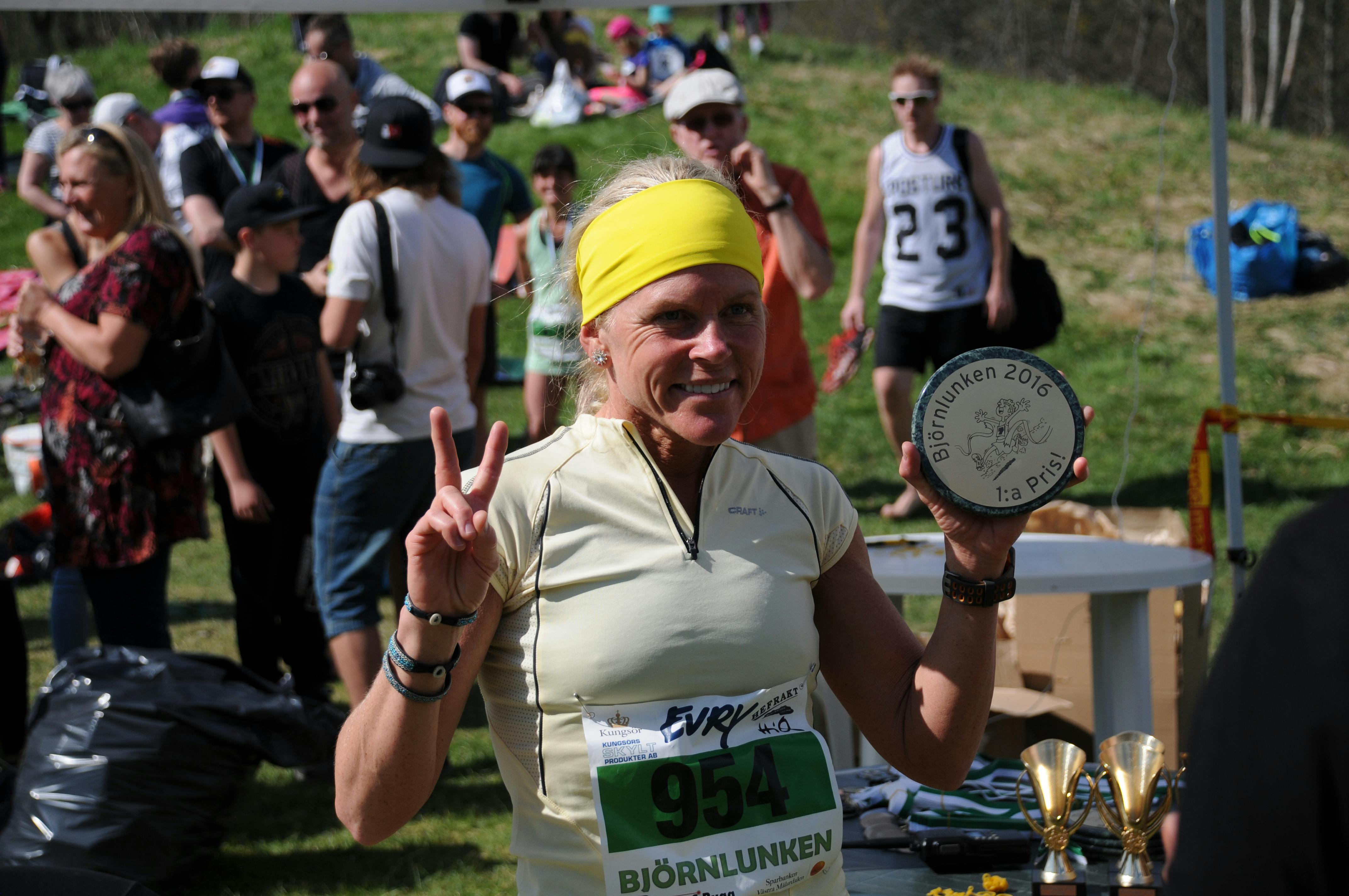 Segrare Åsa Bäck i 32:a upplagan av Björnlunken. Foto: arrangören.